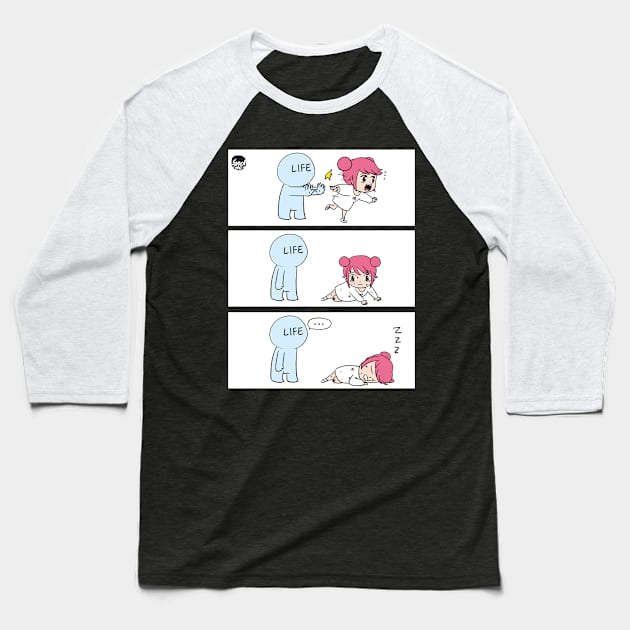 Life Baseball T-Shirt by Shaogao